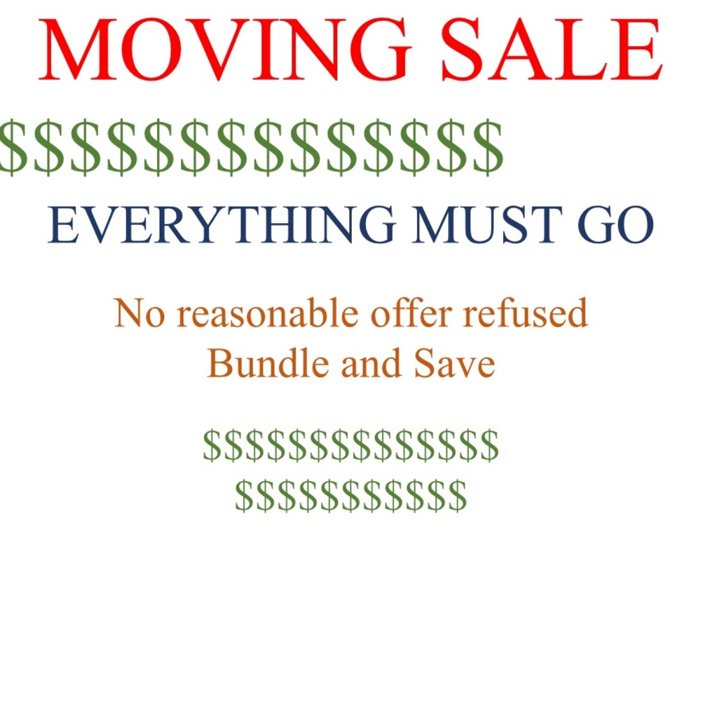 Moving sale